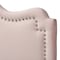 Baxton Studio Nadeen Light Pink Velvet Upholstered Queen Size Headboard 156-9341 - alternate 7